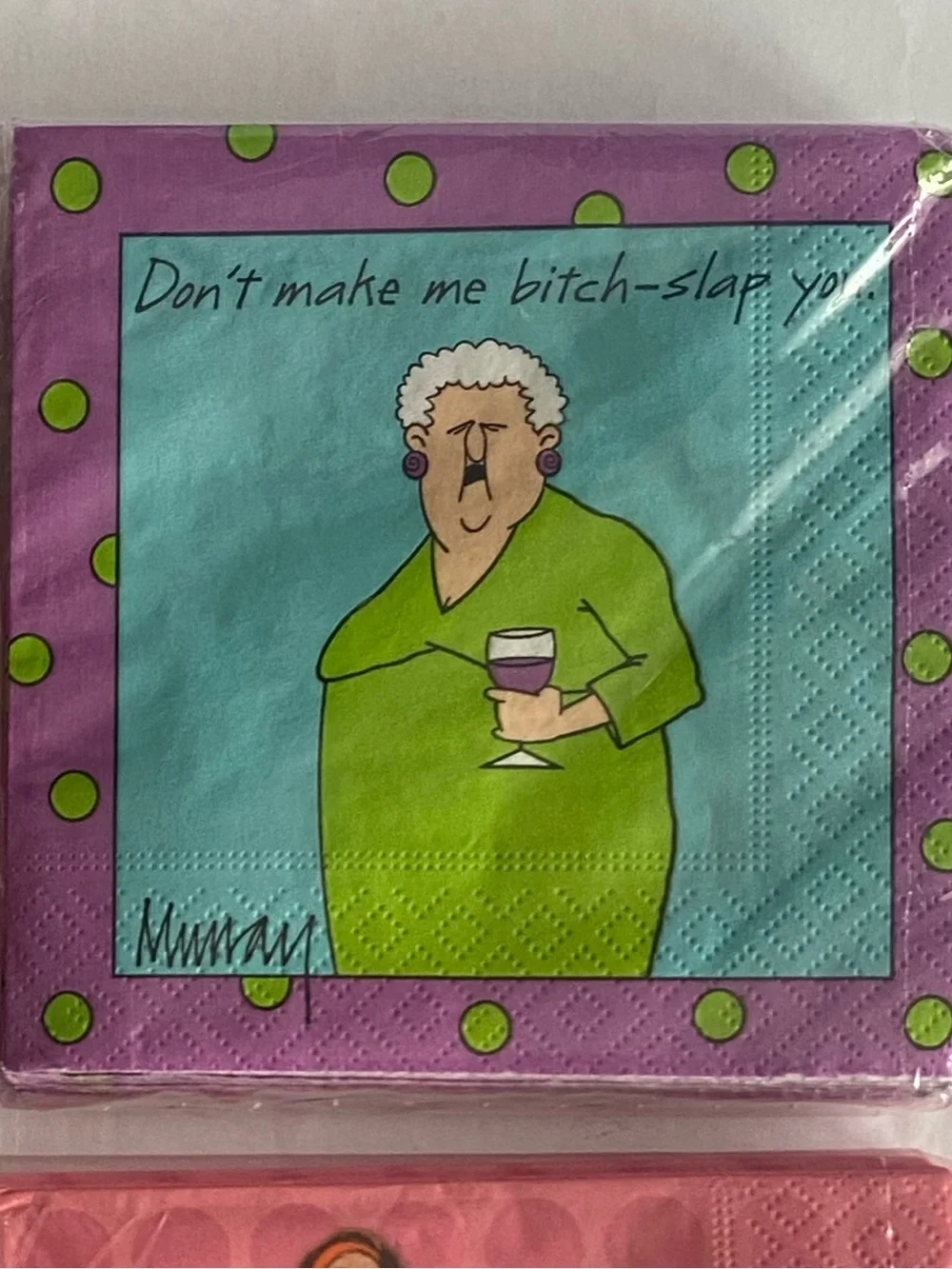 Lot of 4 Humongous Cocktail Napkins With Sarcastic Or Witty Quotes Girl’s Party